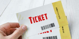 photo of an event ticket