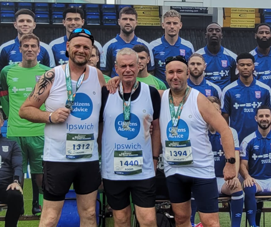 Citizens Advice Ipswich was delighted that three case workers ran